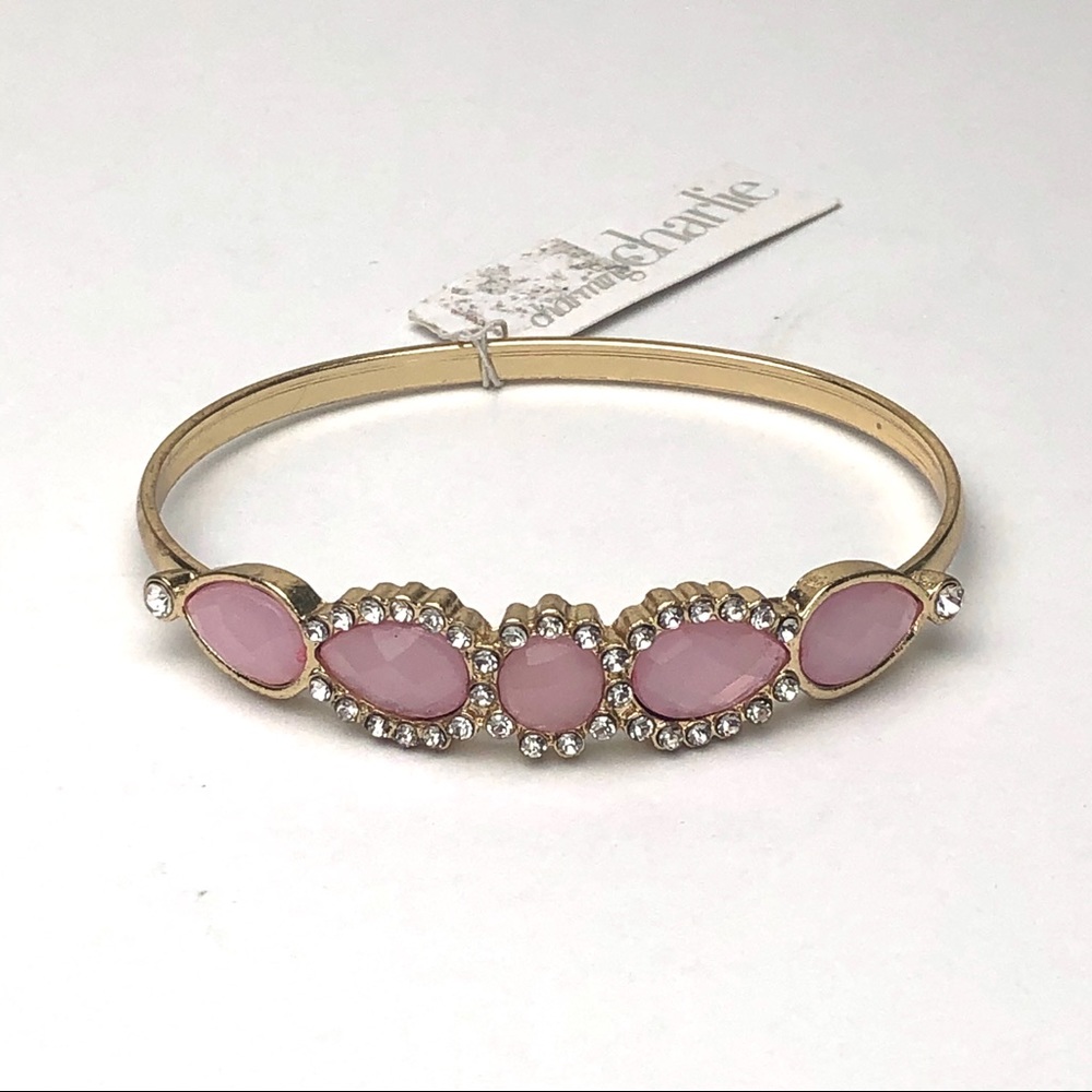 Charming Charlie Pink Jeweled Bracelet